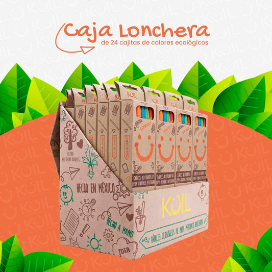 6. Caja Lonchera con 24 cajitas de COLORES ecológicos