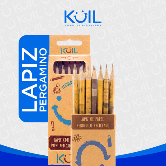 4. Cajita de 12 lápices ecológicos PERGAMINO