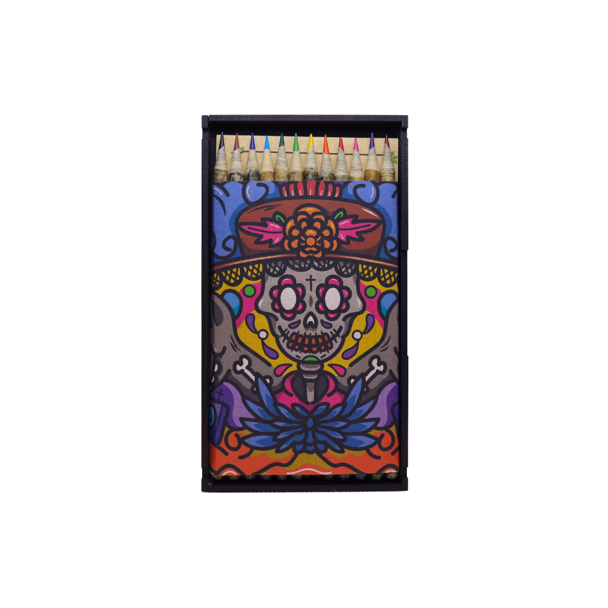 Colección de 12 colores ecológicos, acuarelables, edición Calaveras