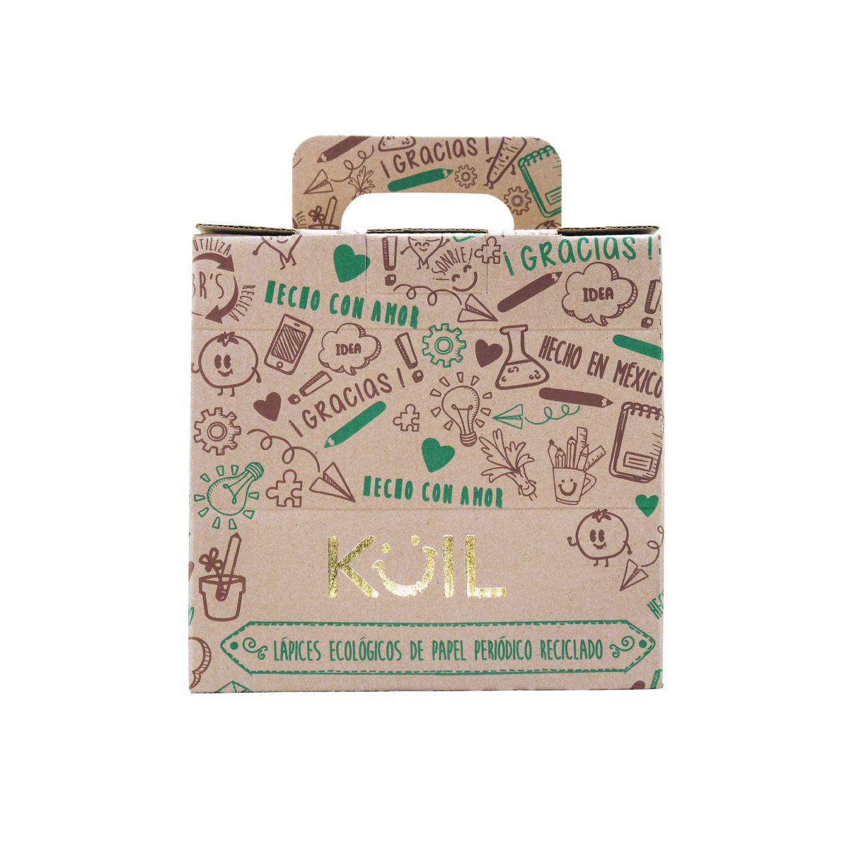 8. Caja Lonchera de 24 cajitas de lápices ecológicos PERGAMINO