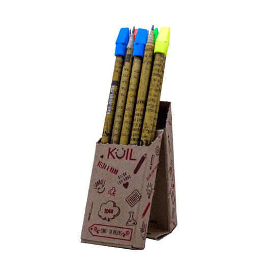 3. Cajita de 10 lápices ecológicos con BORRADOR