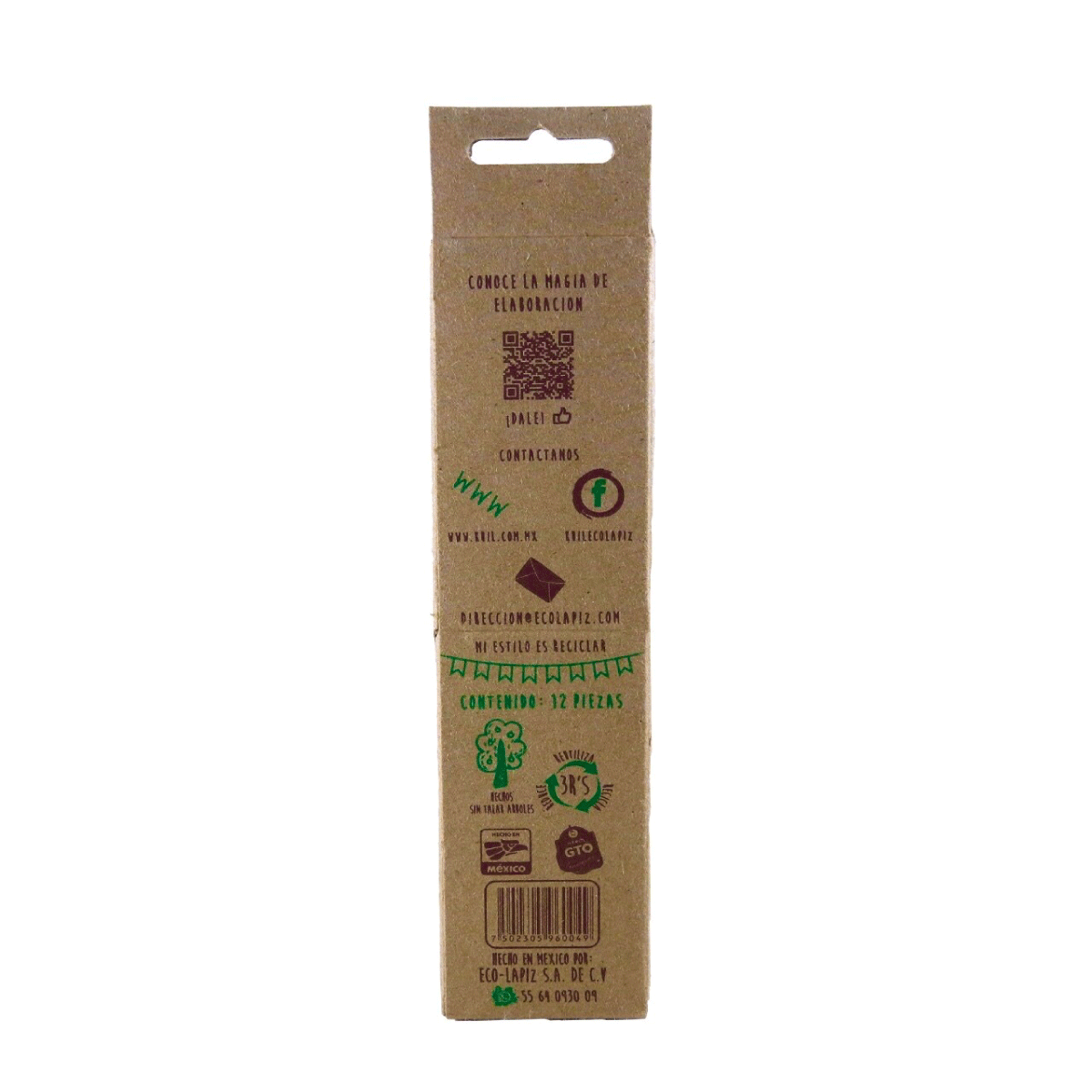 1. Cajita de 12 lápices ecológicos con SEMILLA