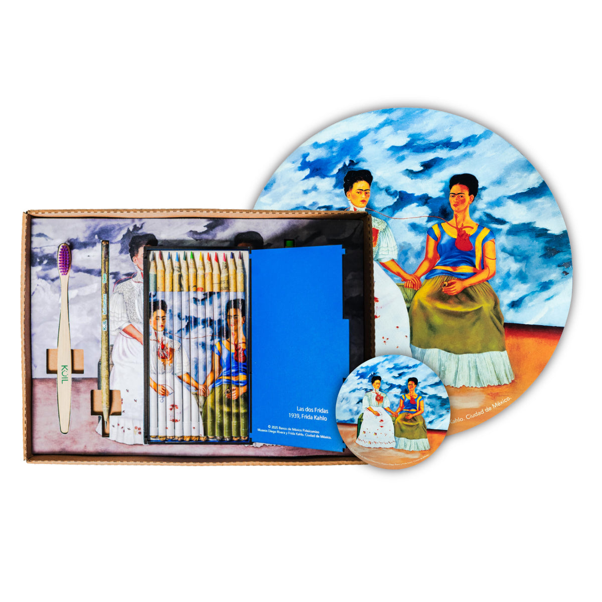 Las Dos Fridas | Set + Bajo Plato + Portavasos